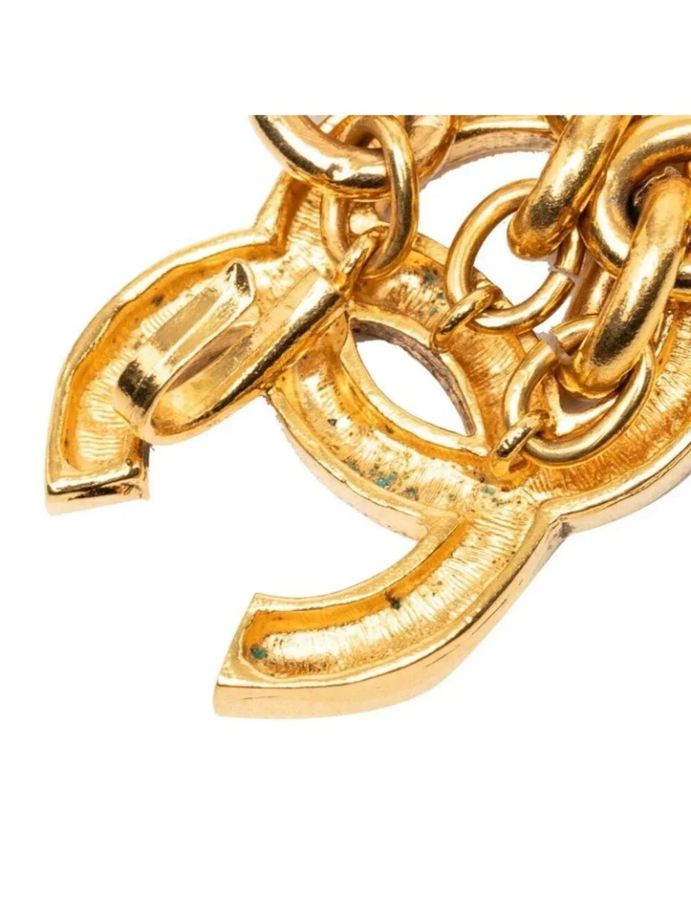 Chanel Vintage CC Logo Triple Strand Chain Belt Gold Plated